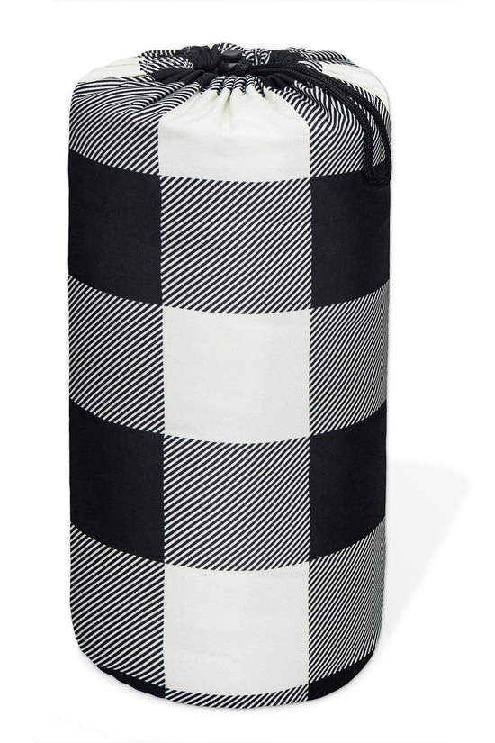 Weighted Blanket 48x72 Black & White Buffalo Plaid | Microfiber Comfort Throw for Anxiety & Deep Sleep