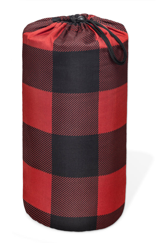 Weighted Blanket 48x72 Red & Black Buffalo Plaid | Microfiber Comfort Throw for Anxiety & Deep Sleep